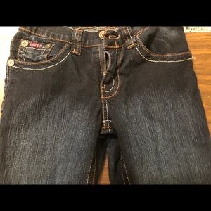 Dark Embroidered Dollhouse Jeans